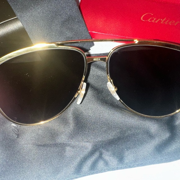 Cartier Aviator Sunglasses Gold - Picture 3 of 11